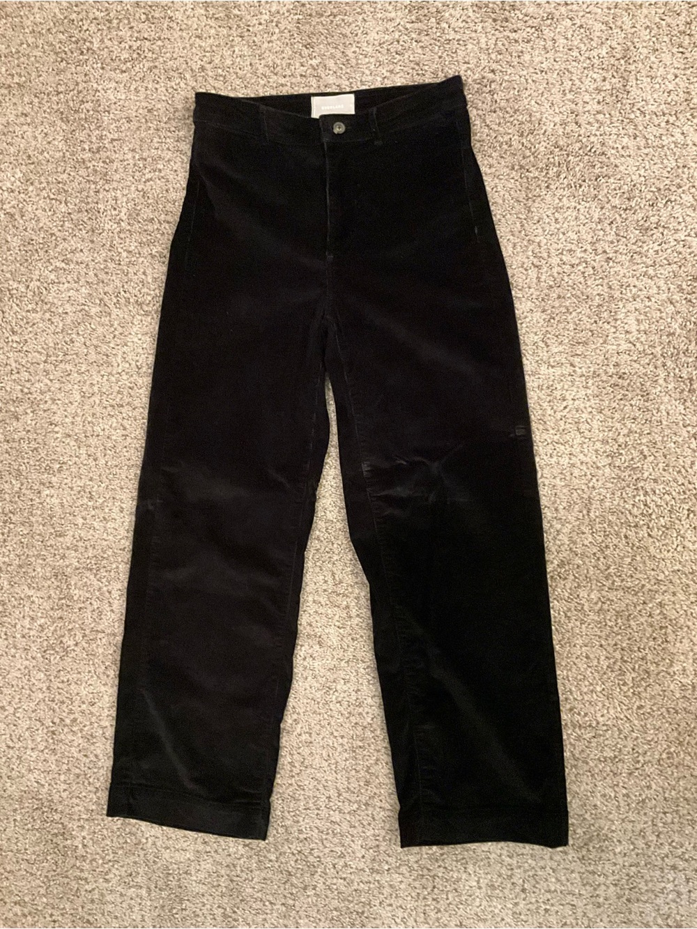 Everlane black Corduroy Pants relax straight size 6